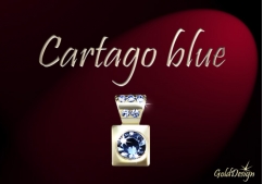 Cartago blue - přívěsek zlacený